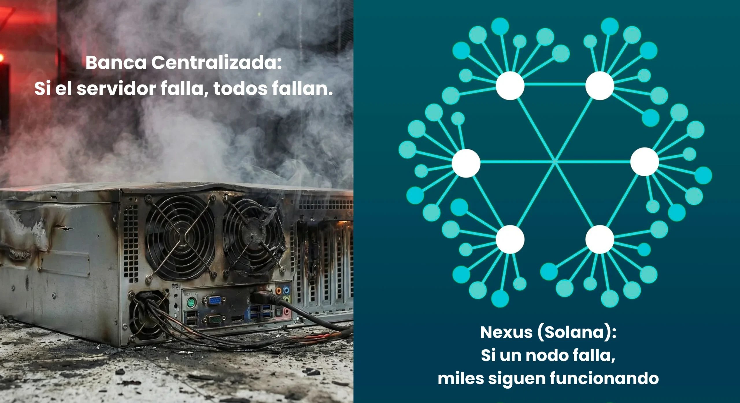 ¿Por qué se cae el sistema hoy? La fragilidad de la Banca Centralizada vs. El Riel de Solana.